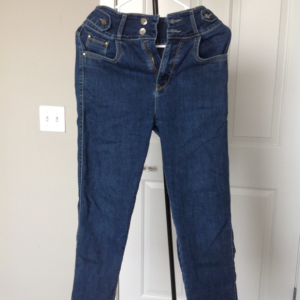 Blue Straight Leg Jeans